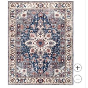 Wyatt & Ash Washable 3’x 5' Area Rug, Aliyah